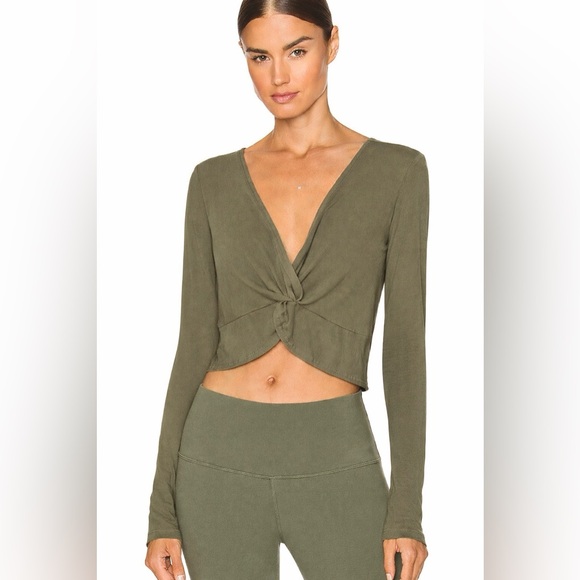Fabletics Tops - Fabletics Twist Front Top Green M